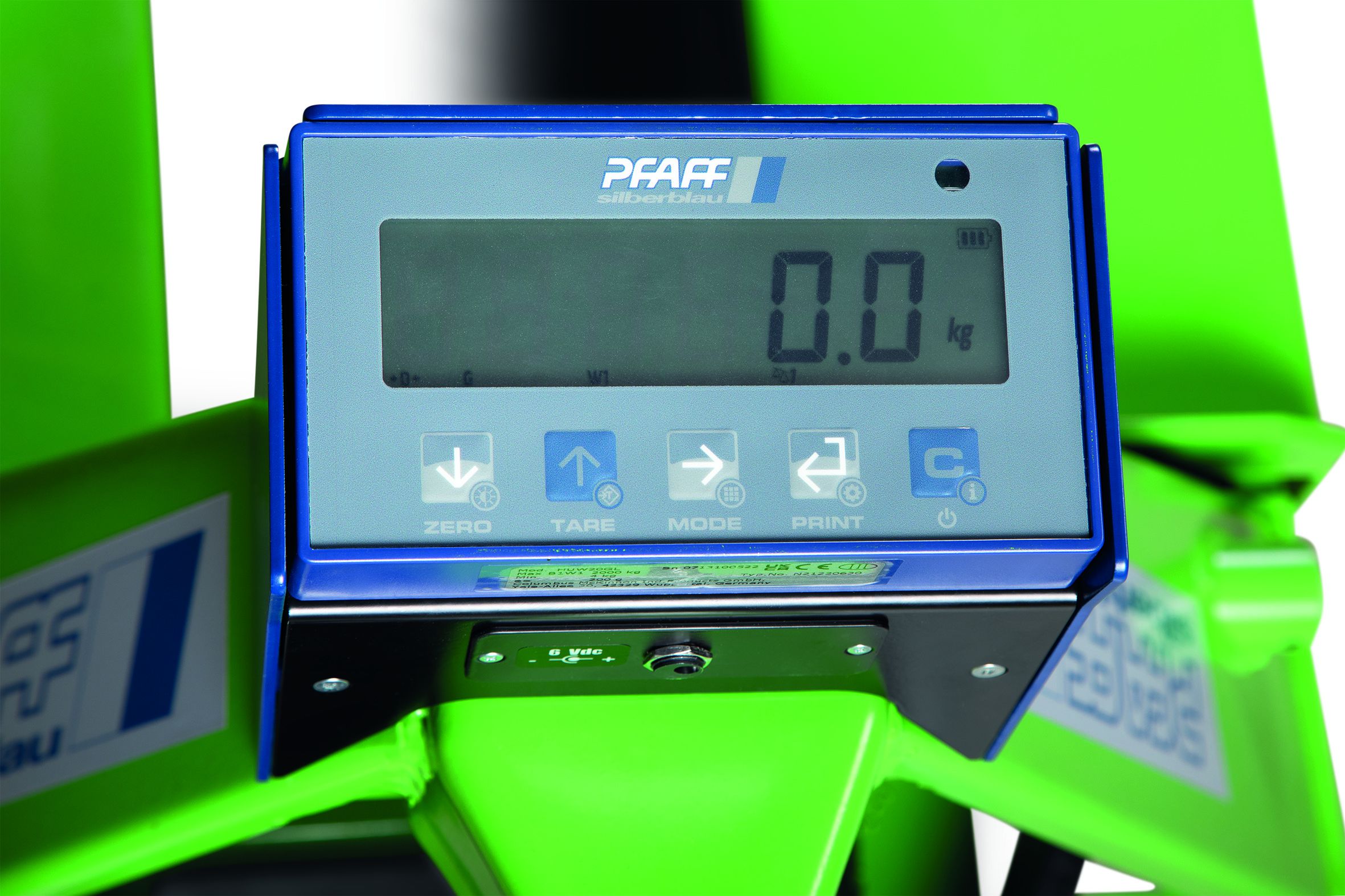 Paletthubwagen Greenline mit integrierter Waage