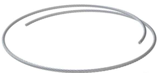 Edelstahlseil ABS, 6 mm