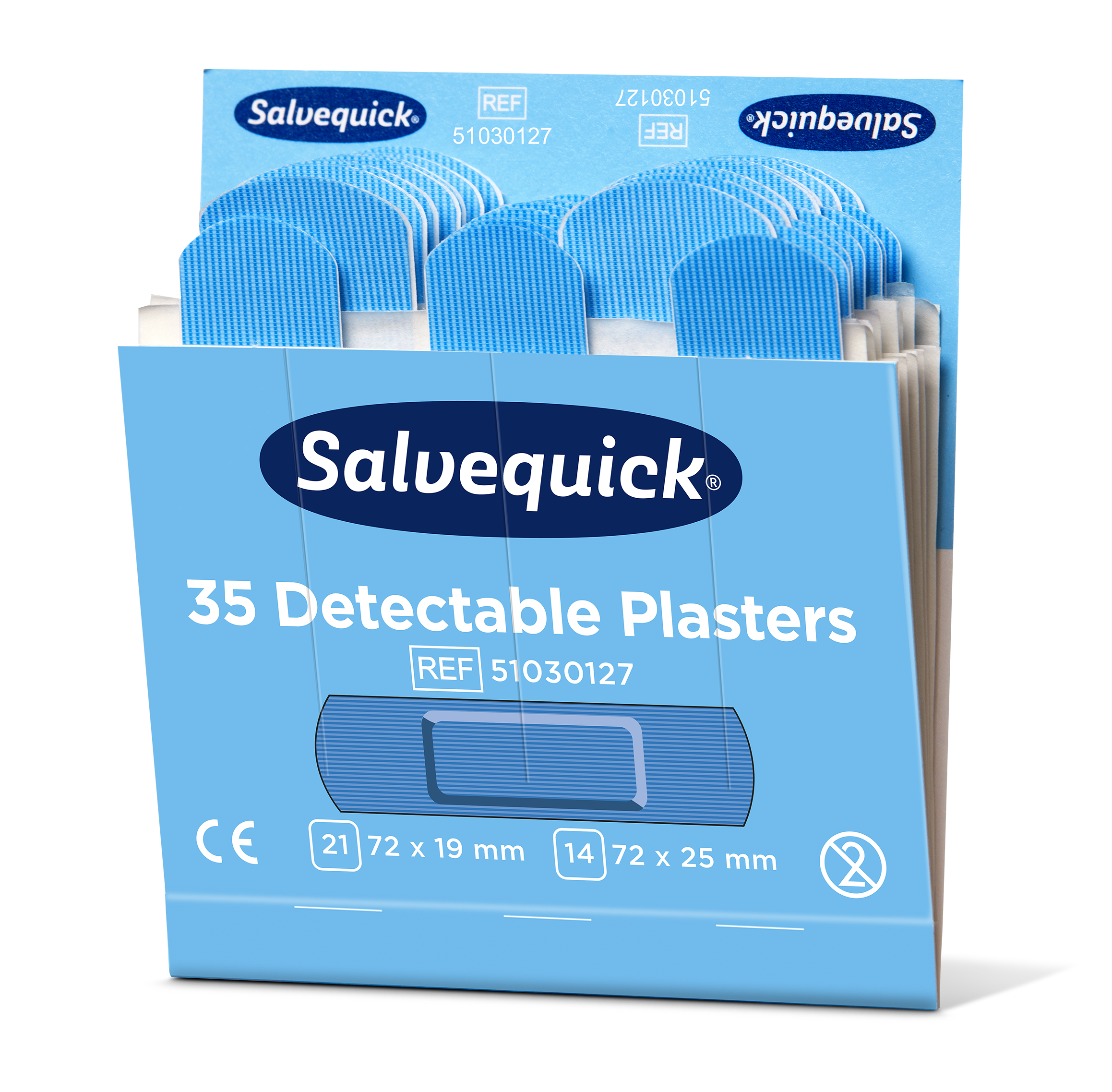 Cederroth Salvequick Blue Detectable Pflaster
