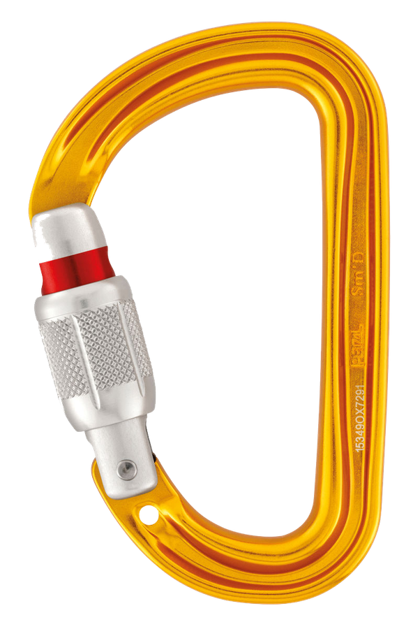 PETZL Karabiner Sm'D, Screw-Lock, gelb