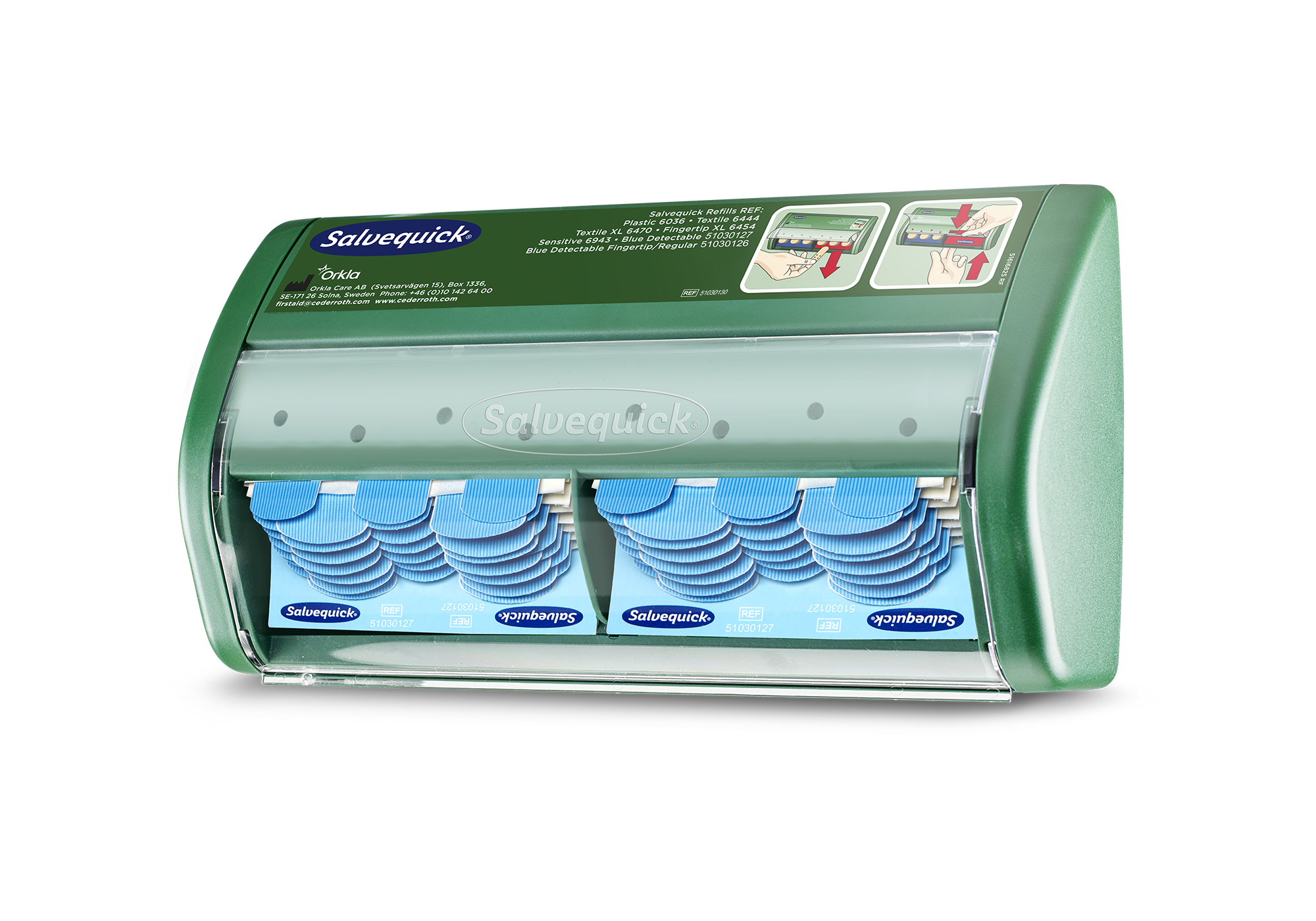 Cederroth Salvequick Pflasterspender Blue Detectable