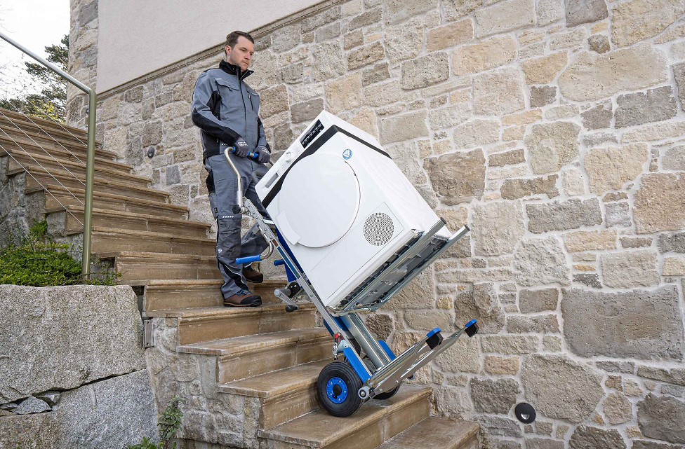 Elektro Treppensteiger  Sano Liftkar Neo SAL 110 kg FOLD-L, runder Griffbügel, klappbar