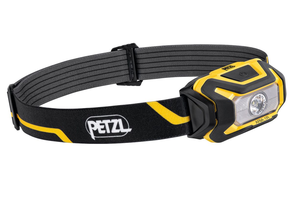PETZL Hybridstirnlampe ARIA 1R, 450 Lumen, gelb/schwarz