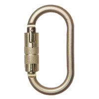 Stahl-Karabiner oval SK10-TL, Twist-Lock Verschluss, verzinkt