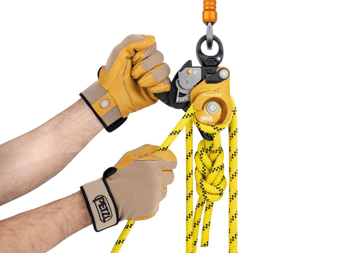 PETZL Doppelte Umlenkrolle TWIN RELEASE