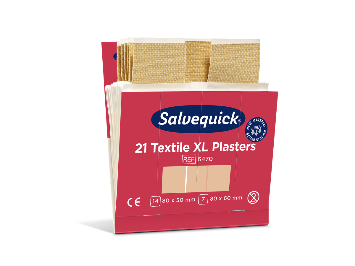 Cederroth Salvequick Textilpflaster Extragross, 6 Pack à je 21 Stk.