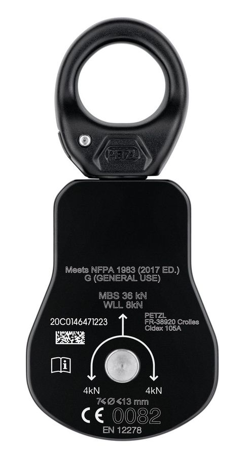 PETZL Umlenkrolle SPIN L1, schwarz