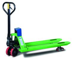 Paletthubwagen GREENLINE mit Waage, Messbereich 1kg Schritte