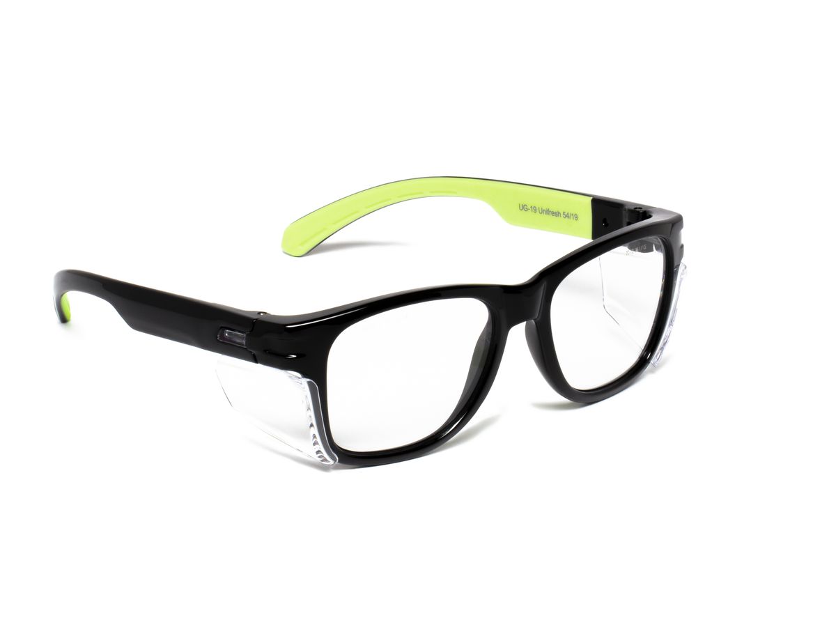 Schutzbrille entspiegelt SAR UG-19 UNIfresh, schwarz/grün