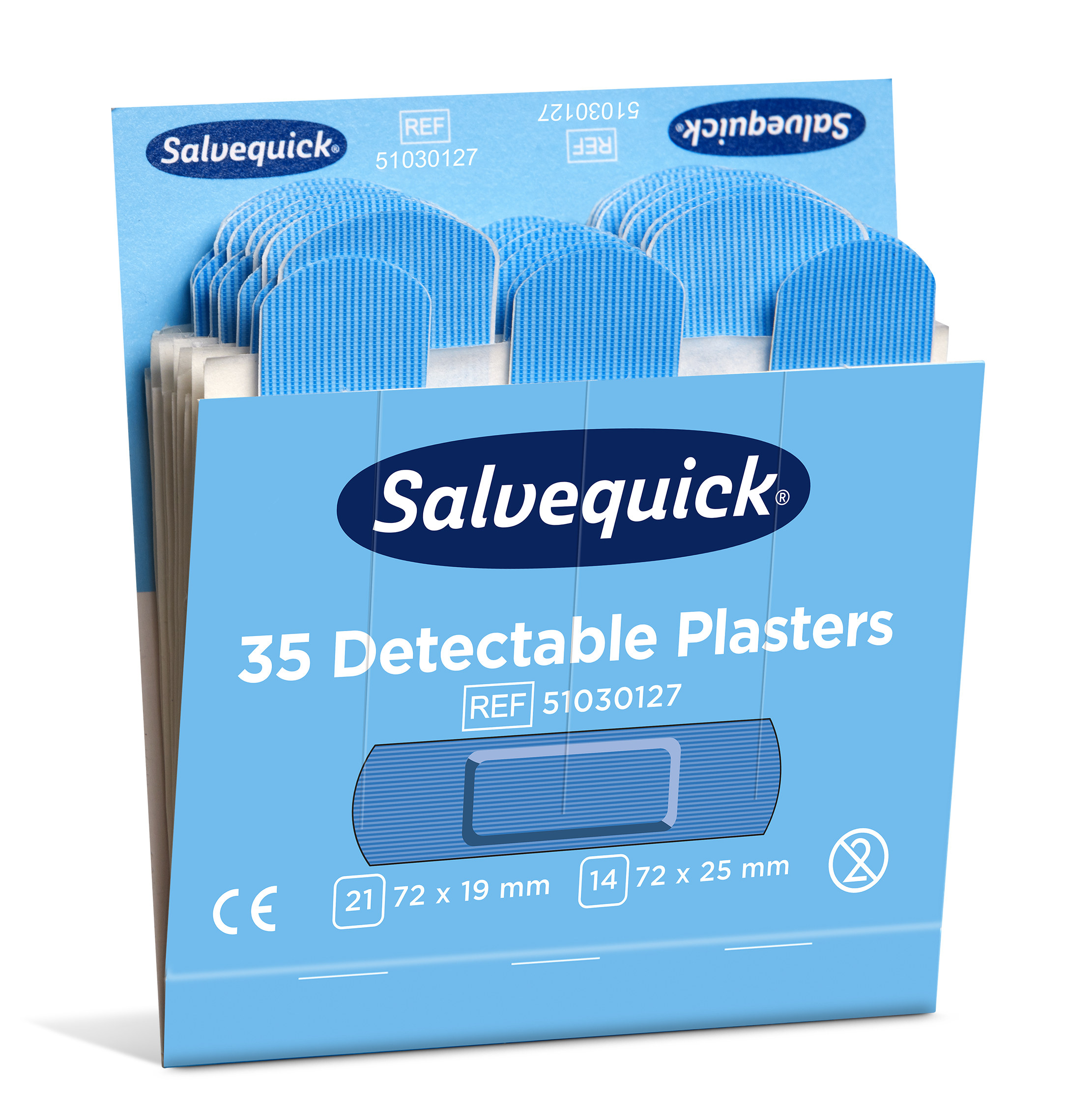 Cederroth Salvequick Blue Detectable Pflaster