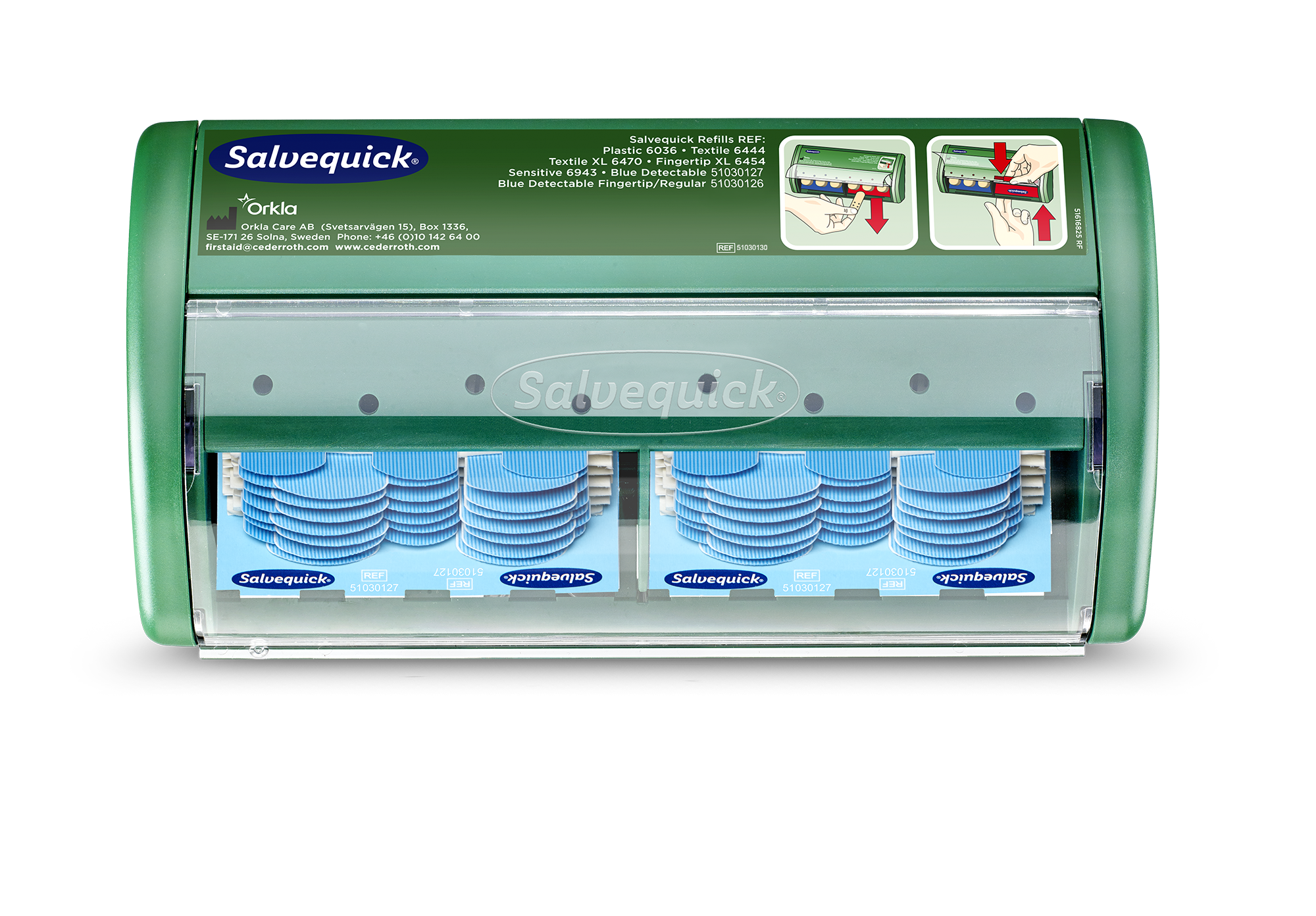 Cederroth Salvequick Pflasterspender Blue Detectable