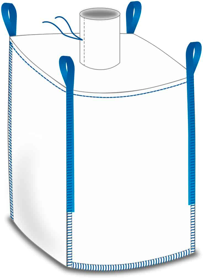 Big Bag EG - Einlauf / Boden geschlossen, 90x90x120 cm, 1'500 kg