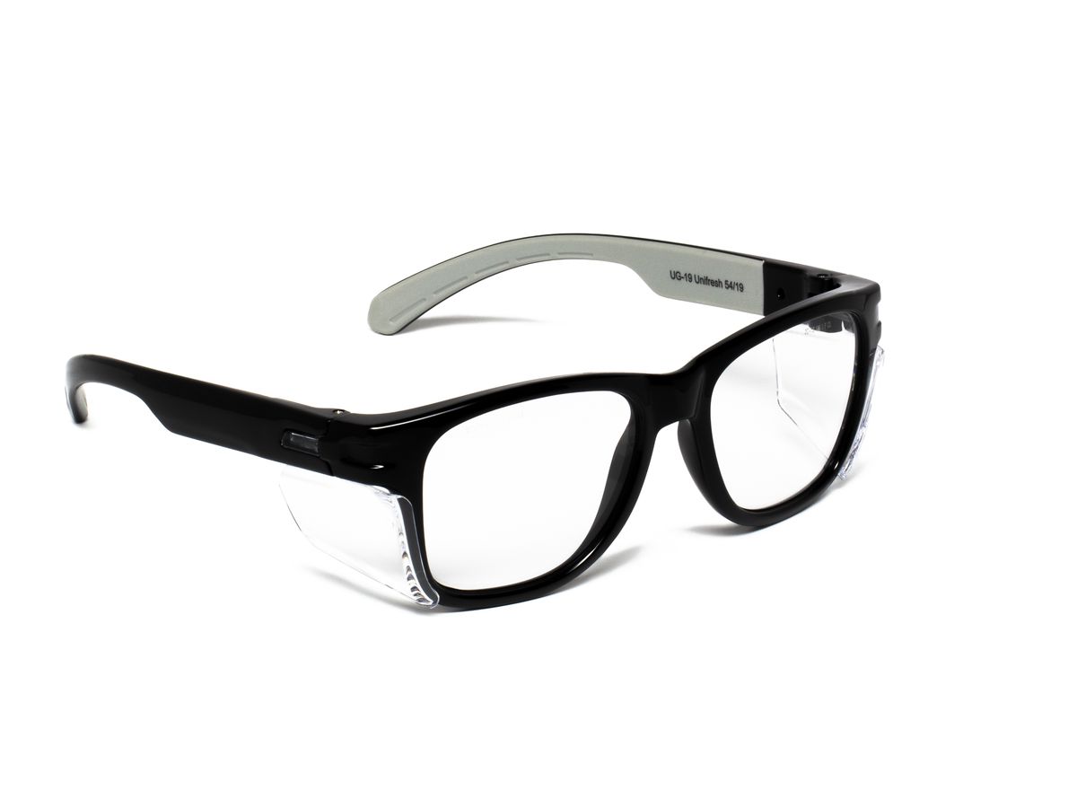 Schutzbrille entspiegelt SAR UG-19 UNIfresh, schwarz/grau
