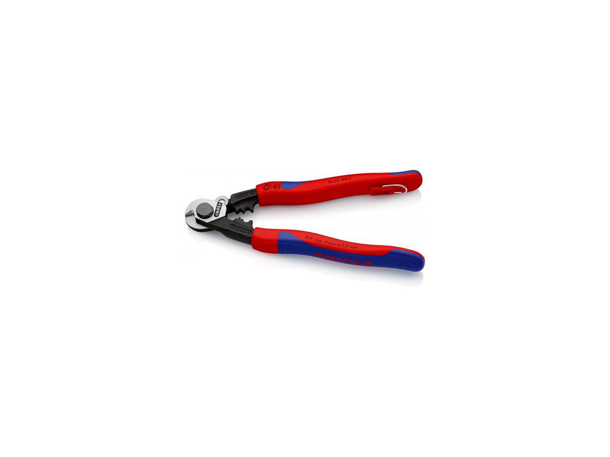 KNIPEX Drahtseilschere geschmiedet, 190 mm