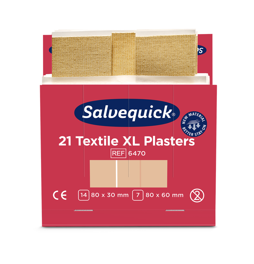 Cederroth Salvequick Textilpflaster Extragross, 6 Pack à je 21 Stk.