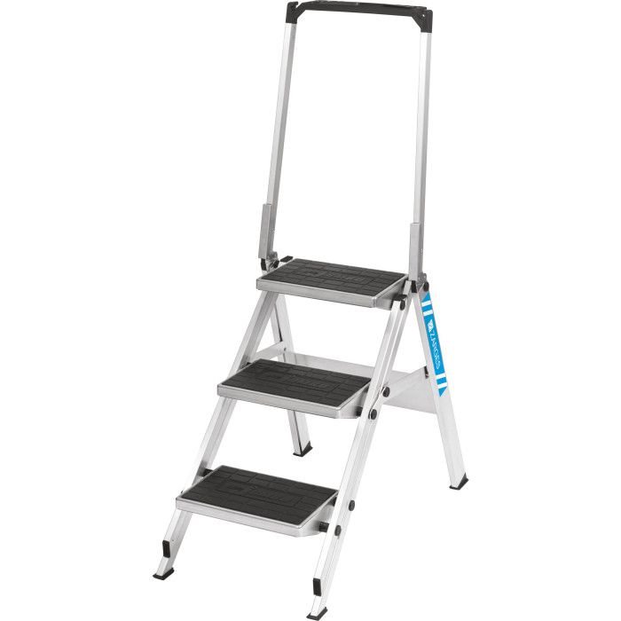 ZARGES Sicherheitstreppe Plazamax P 0700B, Arbeitshöhe 2.7 m, ohne Bügel