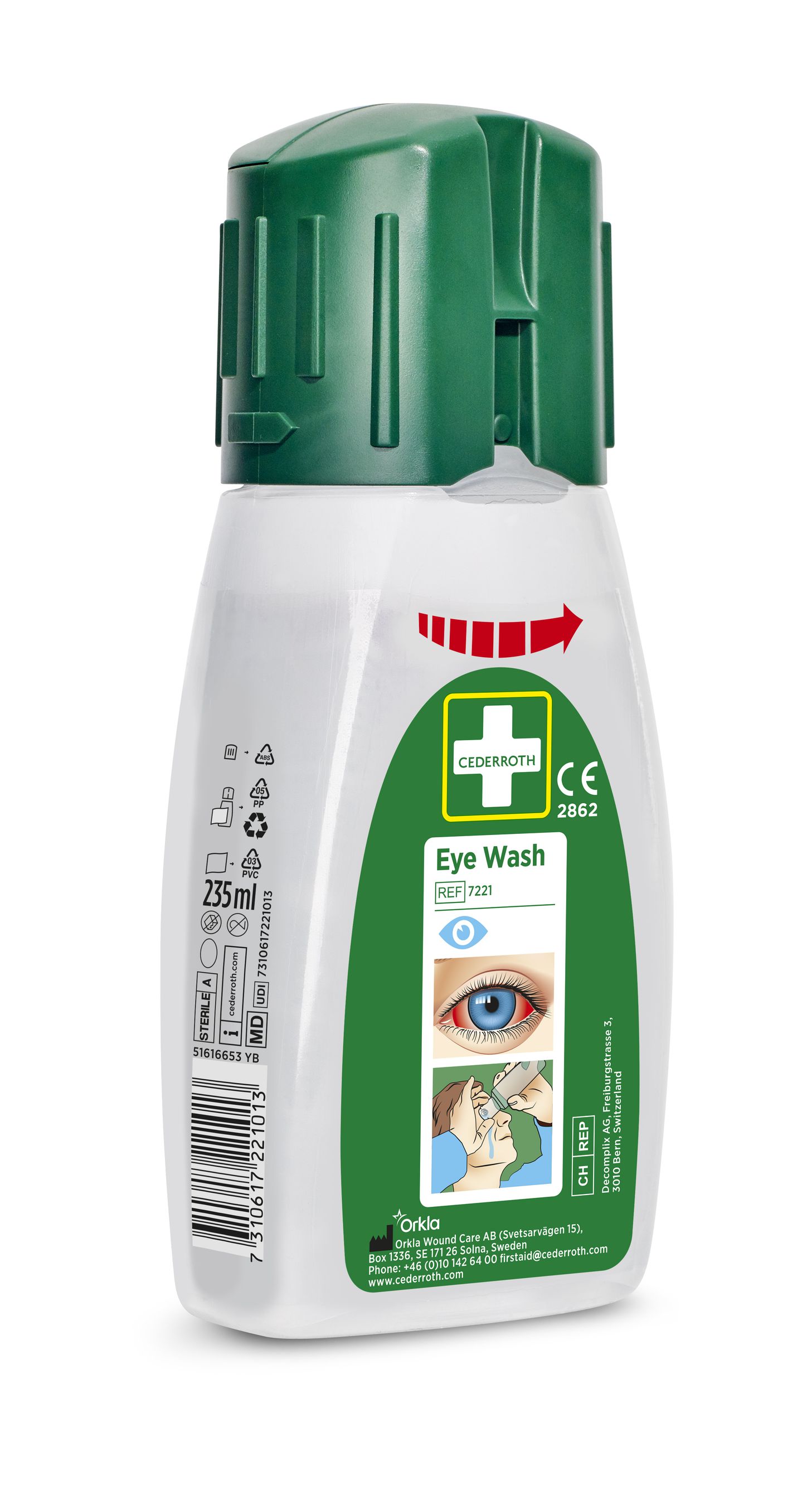 Cederroth Augendusche im Taschenformat 235 ml
