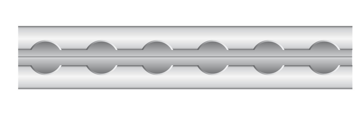 Zurrschiene ZRA 3 m, Aluminium mit Rundloch