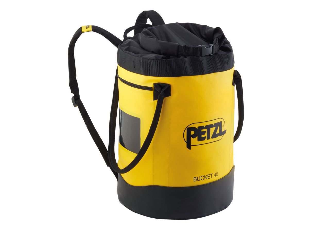 PETZL Transportsack BUCKET, 45 L, gelb/schwarz
Standfester Transportsack aus Segeltuch
Material: Polyester, Polyurethan
