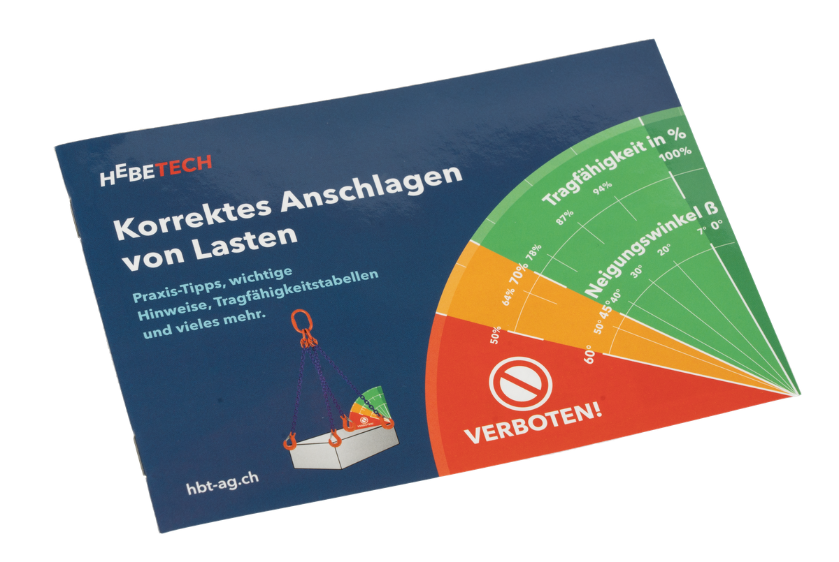 Hebetech Tragfähigkeitstabellen, A6, 16 Seiten