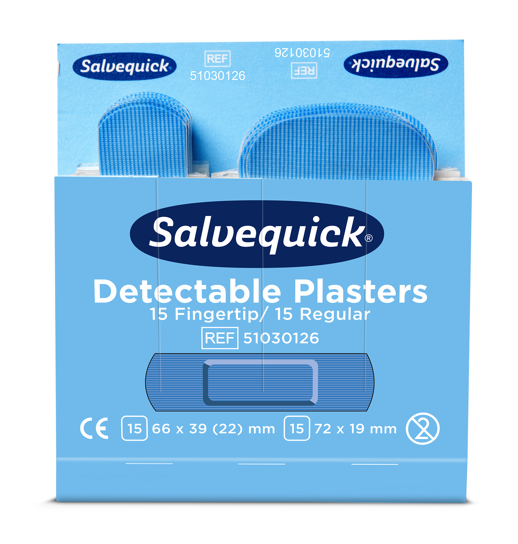 Cederroth Salvequick Blue Detectable Pflastermix