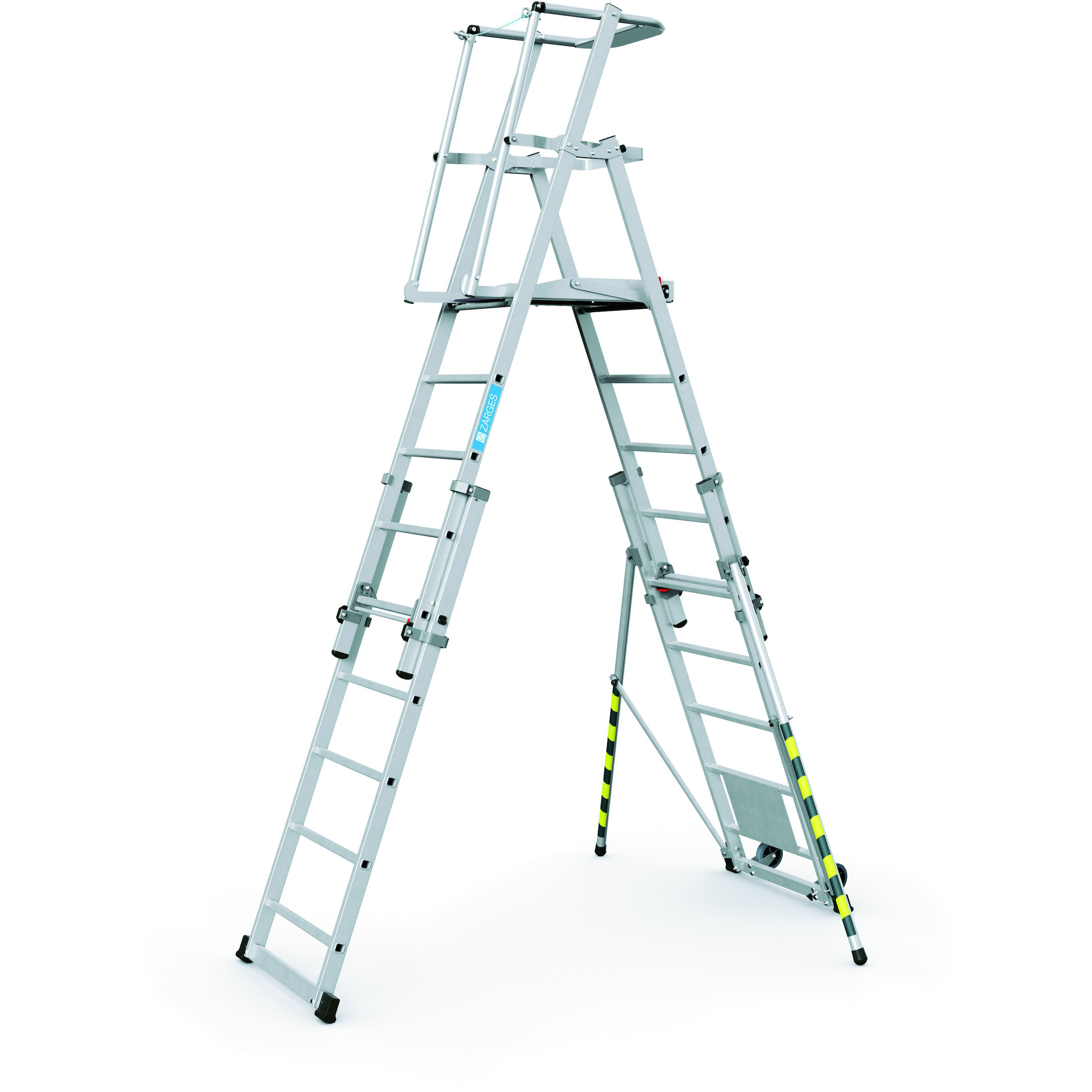 ZARGES Teleskop-Plattformleiter ZAP Telemaster S 0338, Arbeitshöhe 4.35 m