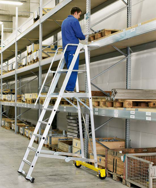 ZARGES Fahrbare Podestleiter klappbar ZAP Safemaster Plus S 130, Arbeitshöhe 3.3 m