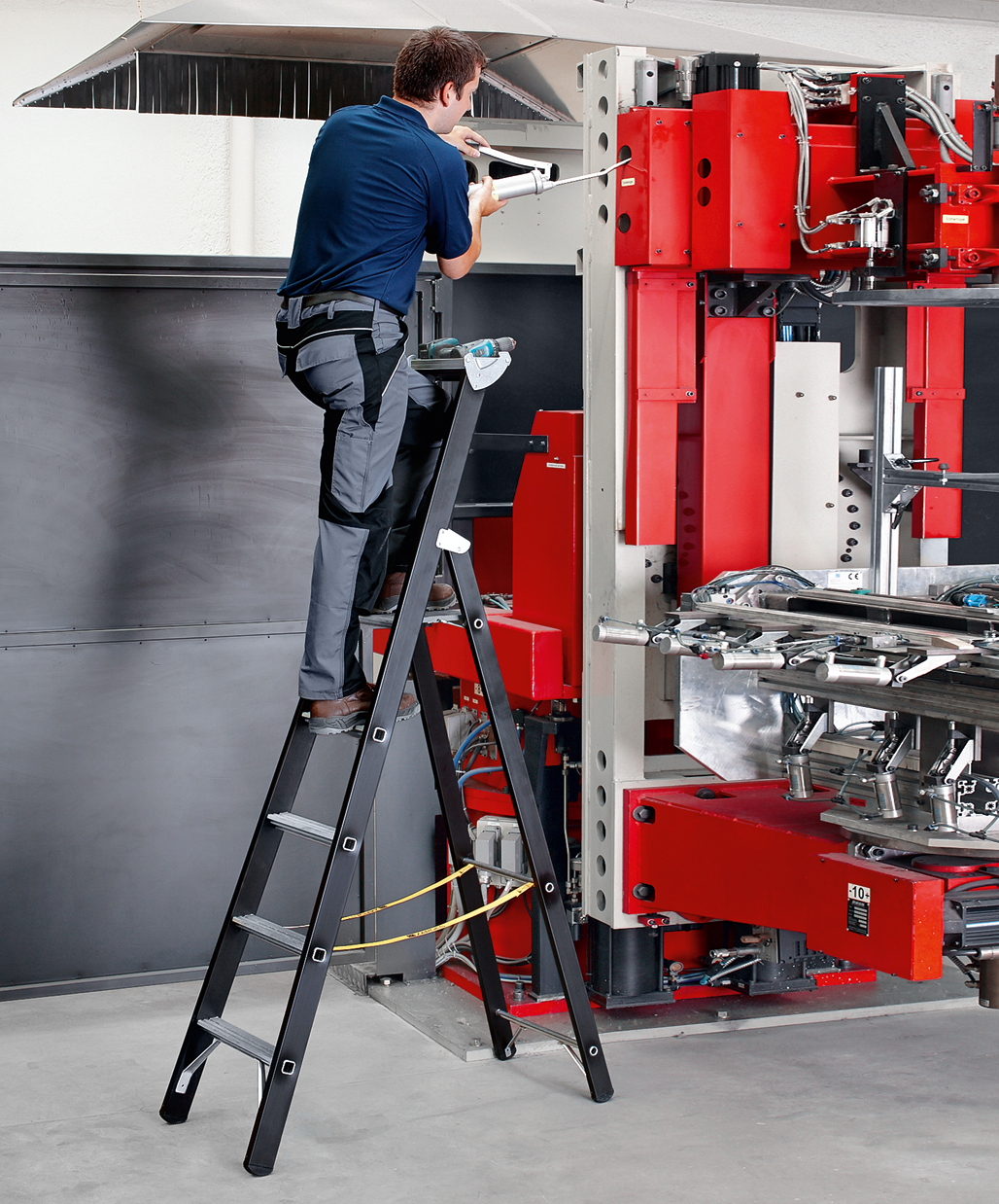 Bockleiter Megastep B mit Sprossen, Arbeitshöhe 2.5 m
