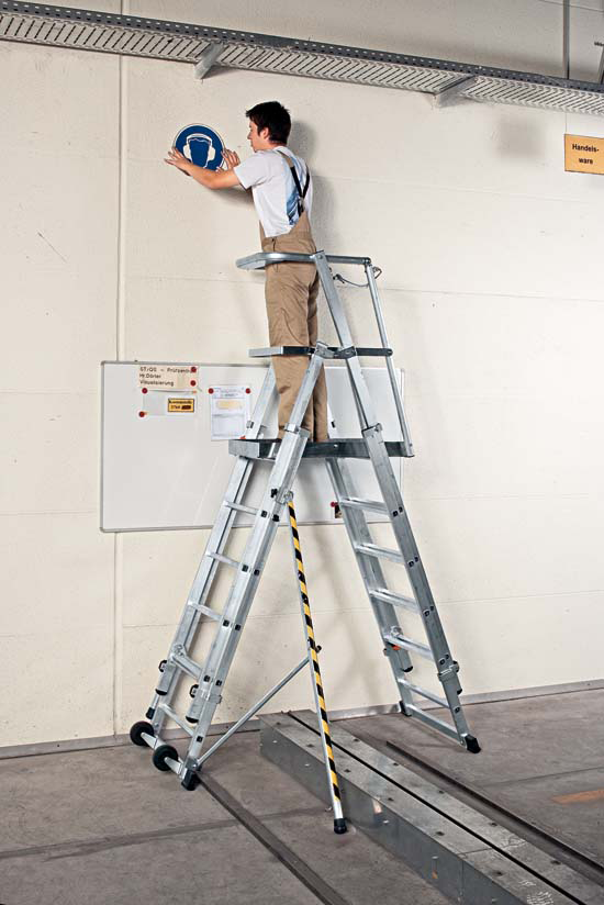 ZARGES Teleskop-Plattformleiter ZAP Telemaster S 0286, Arbeitshöhe 3.83 m