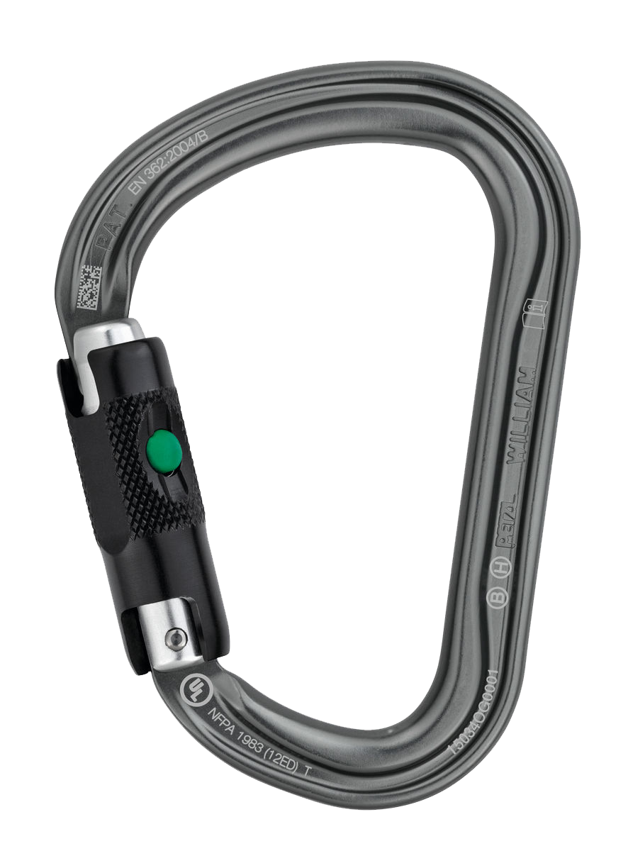 PETZL Karabiner WILLIAM, Ball-Lock, grau