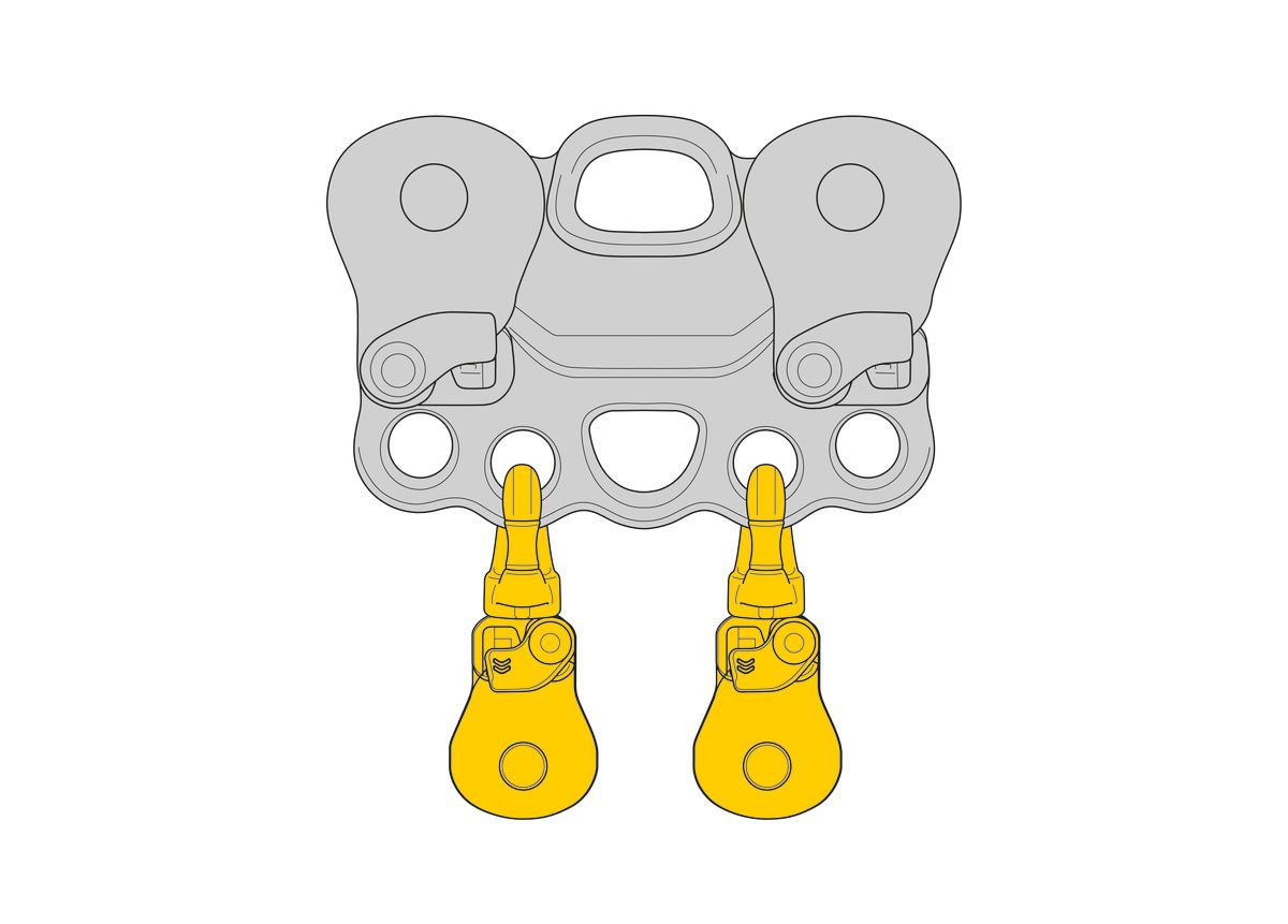 PETZL Umlenkrolle SPIN S1 OPEN, gelb