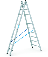 Mehrzweckleiter Combimaster Coni X mit Sprossen, Arbeitshöhe max. 6.0 m
