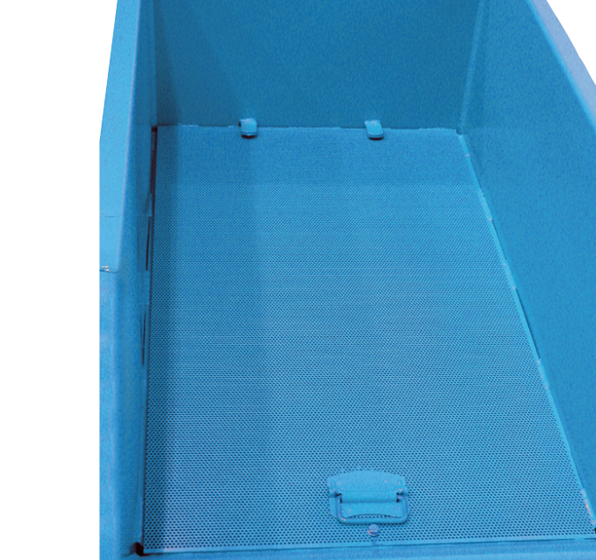 Späne-Kippbehälter SGU 50, lackiert, 0.50m³, Blau