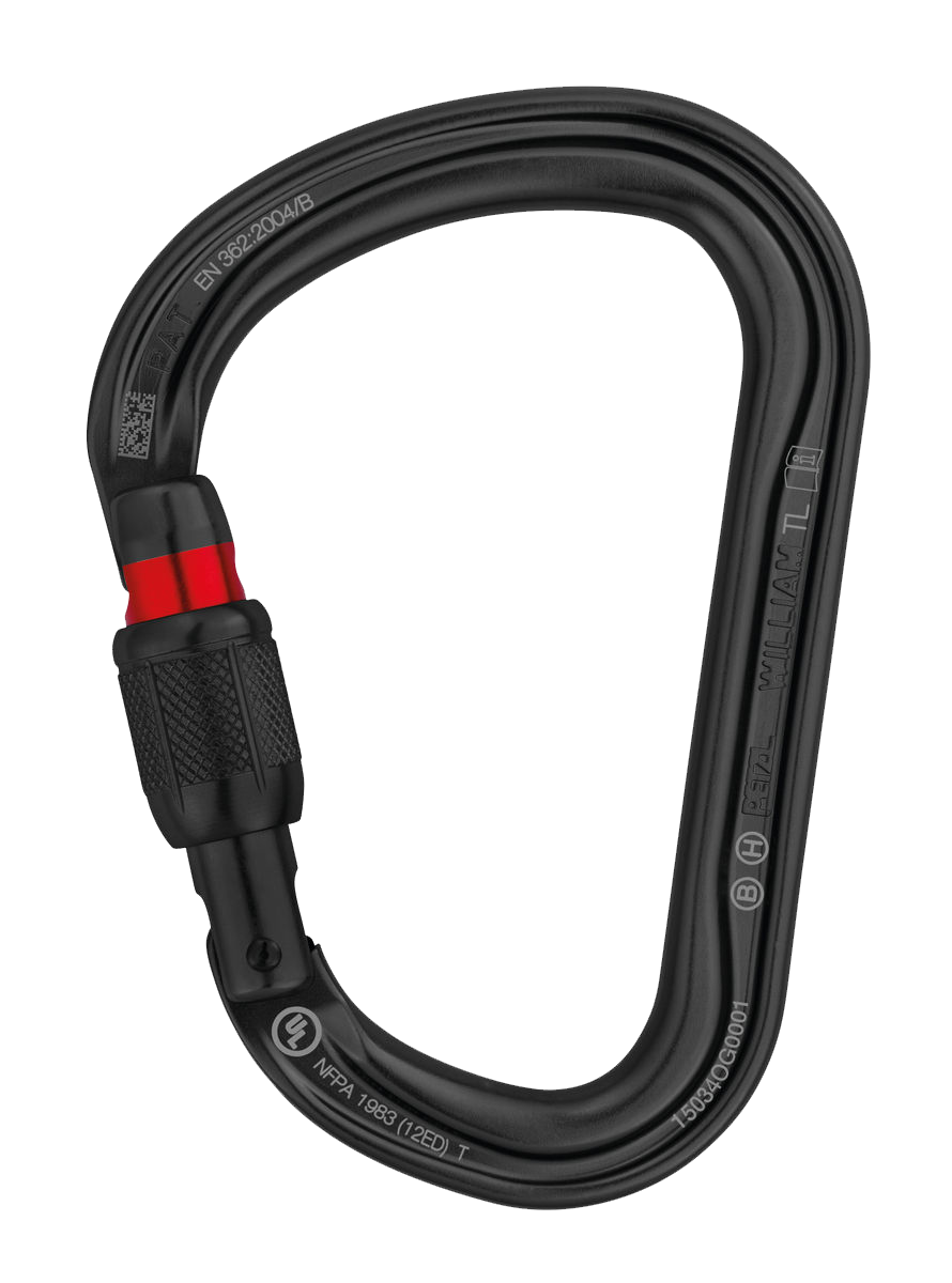 PETZL Karabiner WILLIAM, Screw-Lock, schwarz