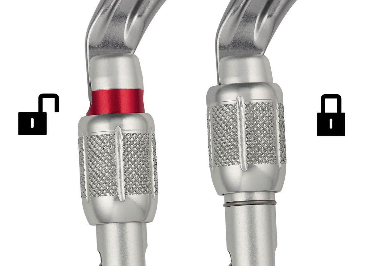 PETZL Karabiner OK, Screw-Lock, grau
