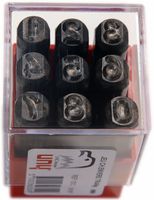Schlagzahlen Set, 9-teilig, 4 mm
