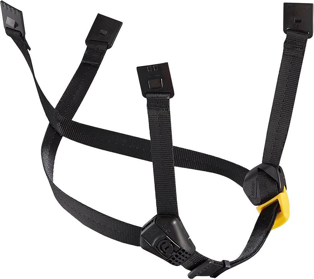 PETZL DUAL-Kinnband für VERTEX und STRATO, Standard, gelb/schwarz