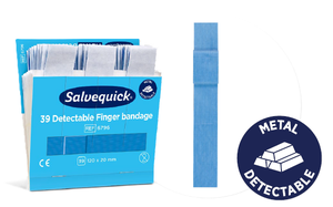 Cederroth Salvequick-Extra lange Plaster Blue Detectable