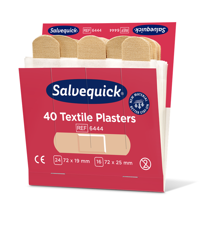 Cederroth Salvequick Textilpflaster, 6 Pack à je 40 Stk.