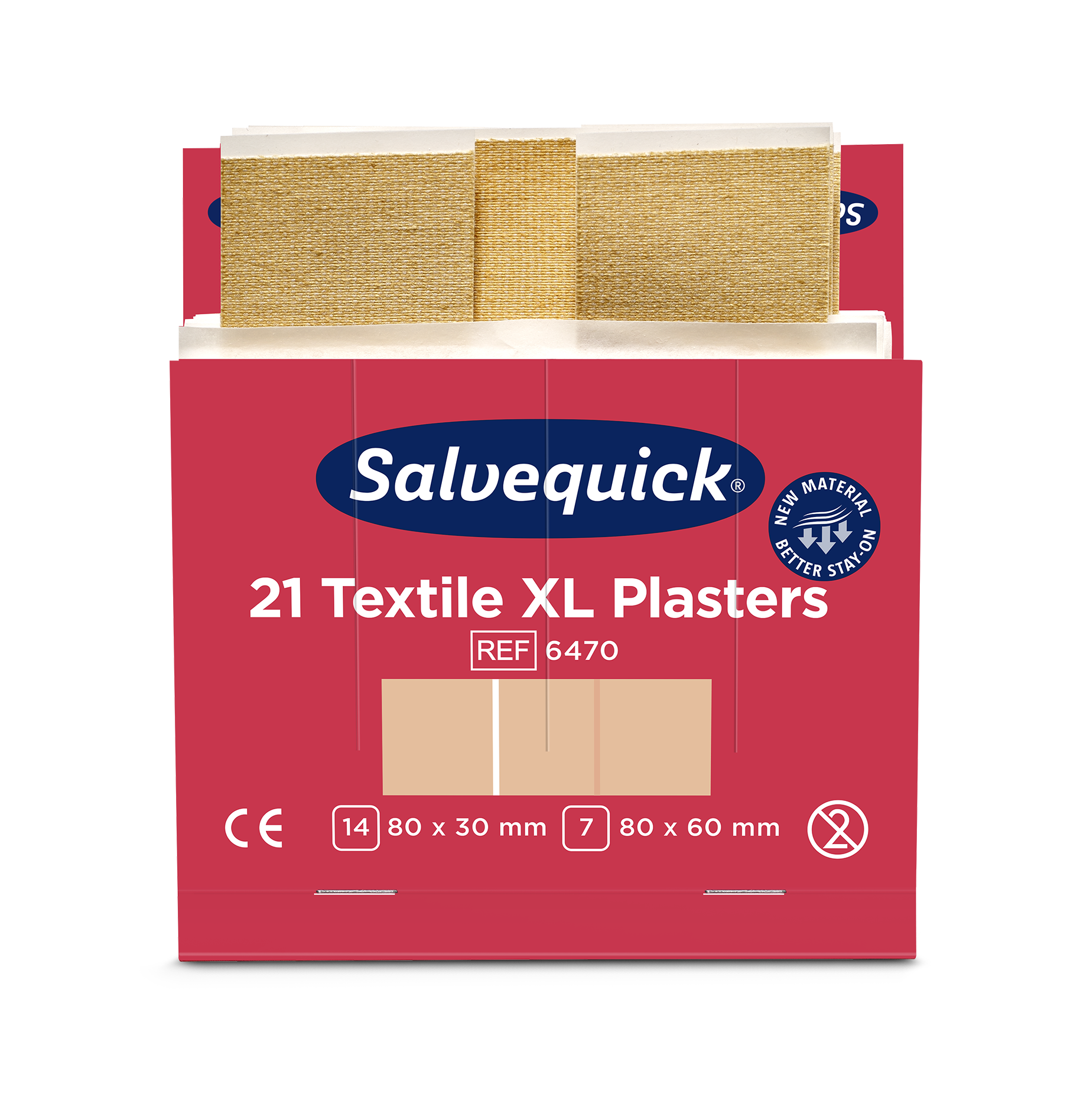 Cederroth Salvequick Textilpflaster Extragross, 6 Pack à je 21 Stk.