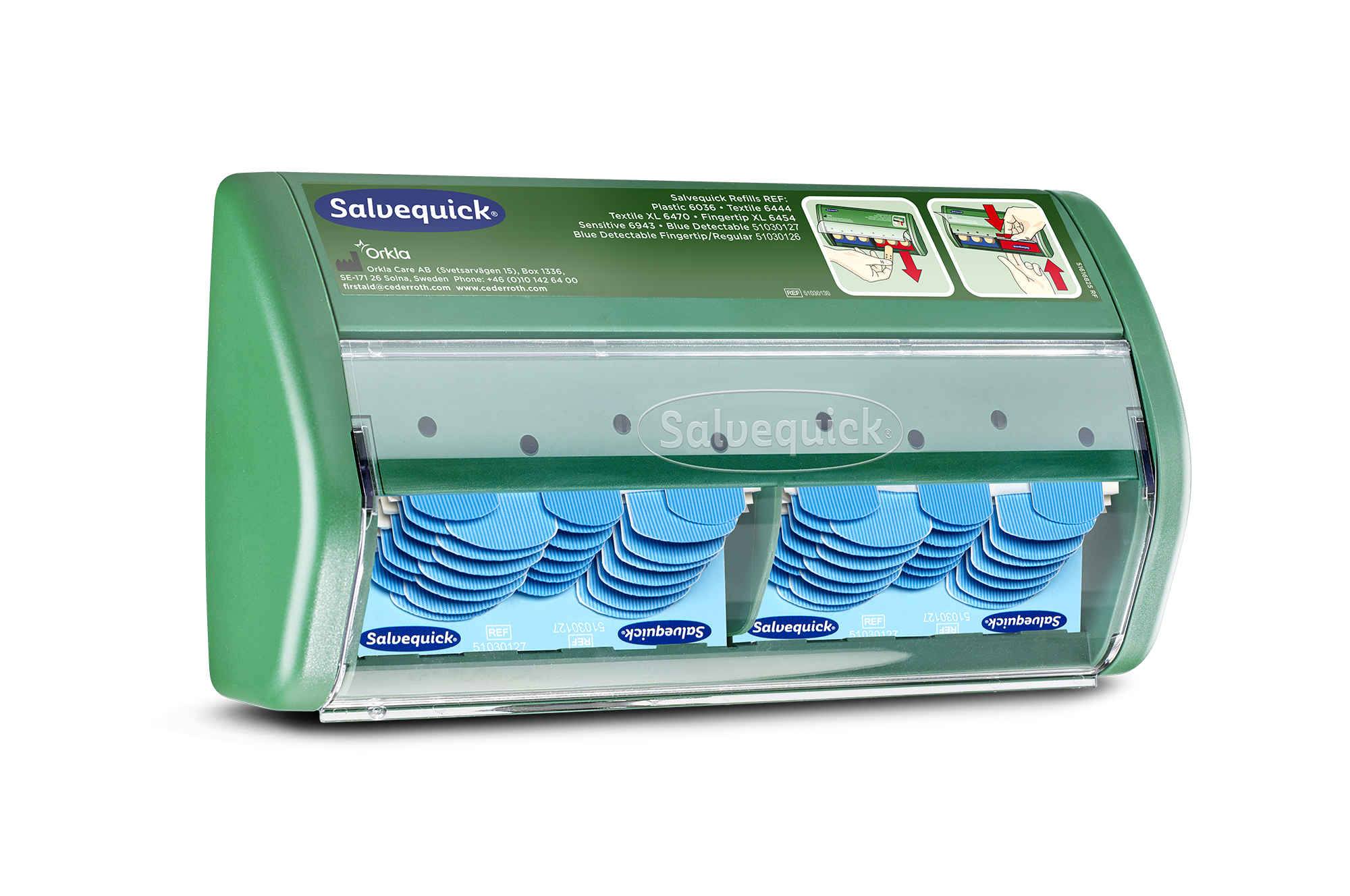 Cederroth Salvequick Pflasterspender Blue Detectable
