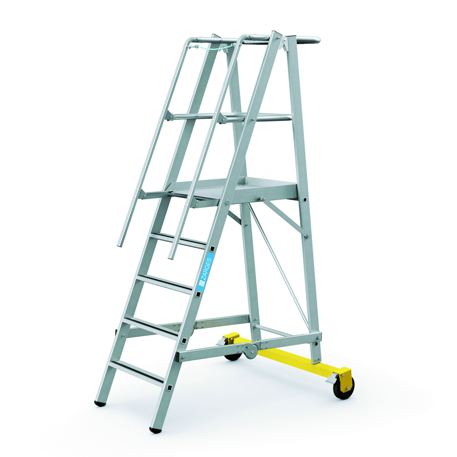 ZARGES Fahrbare Podestleiter klappbar ZAP Safemaster Plus S 130, Arbeitshöhe 3.3 m