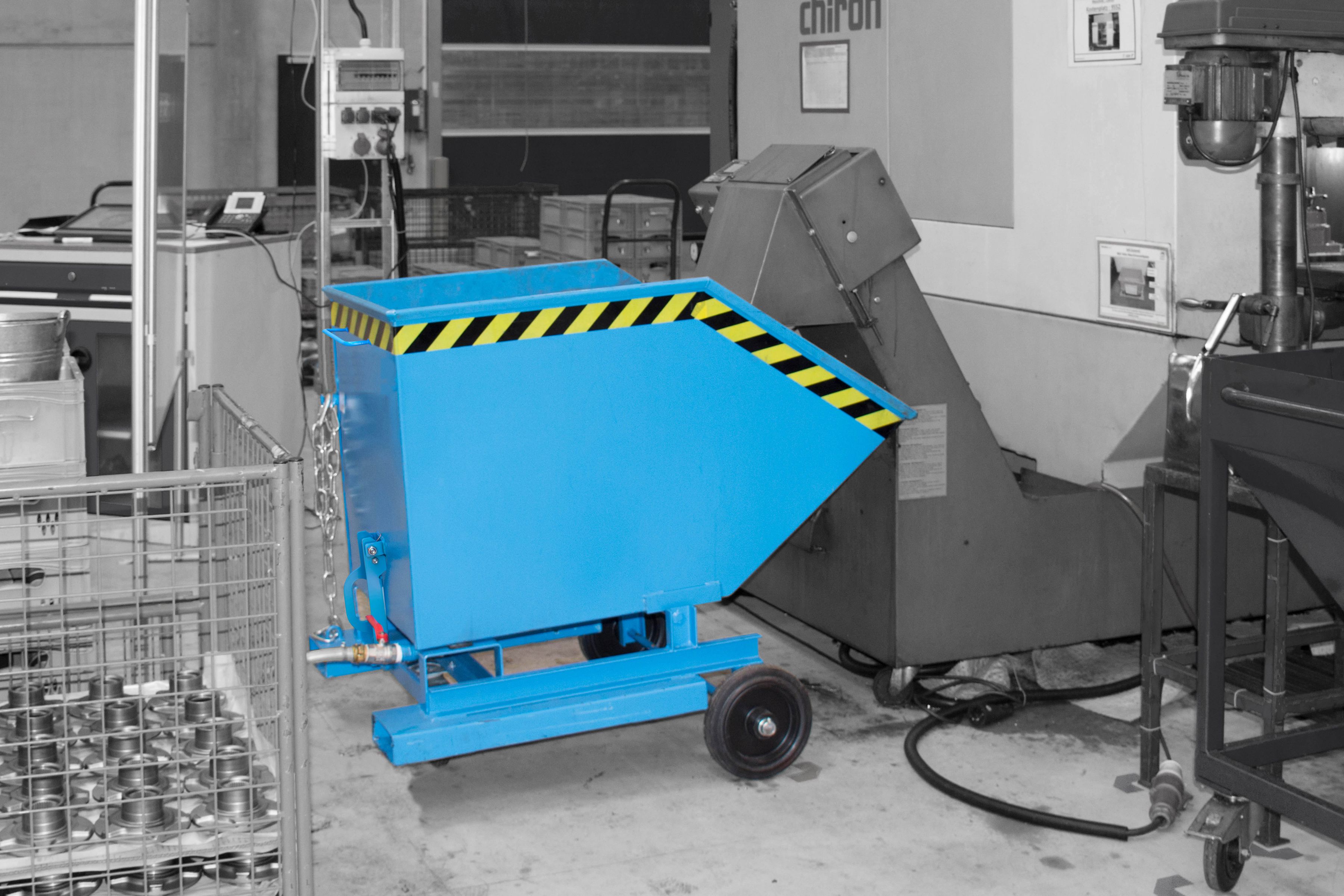 Späne-Kastenwagen SKW-ET 400, lackiert, 400l, Blau