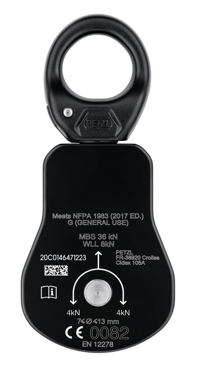 PETZL Umlenkrolle SPIN L1, schwarz