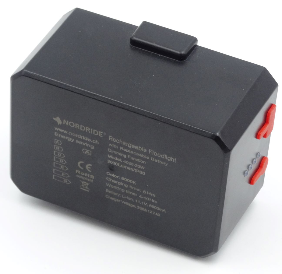 NORDRIDE Ersatz-Akku zu Arbeitsstrahler 4025 COB LED 20W AKKU