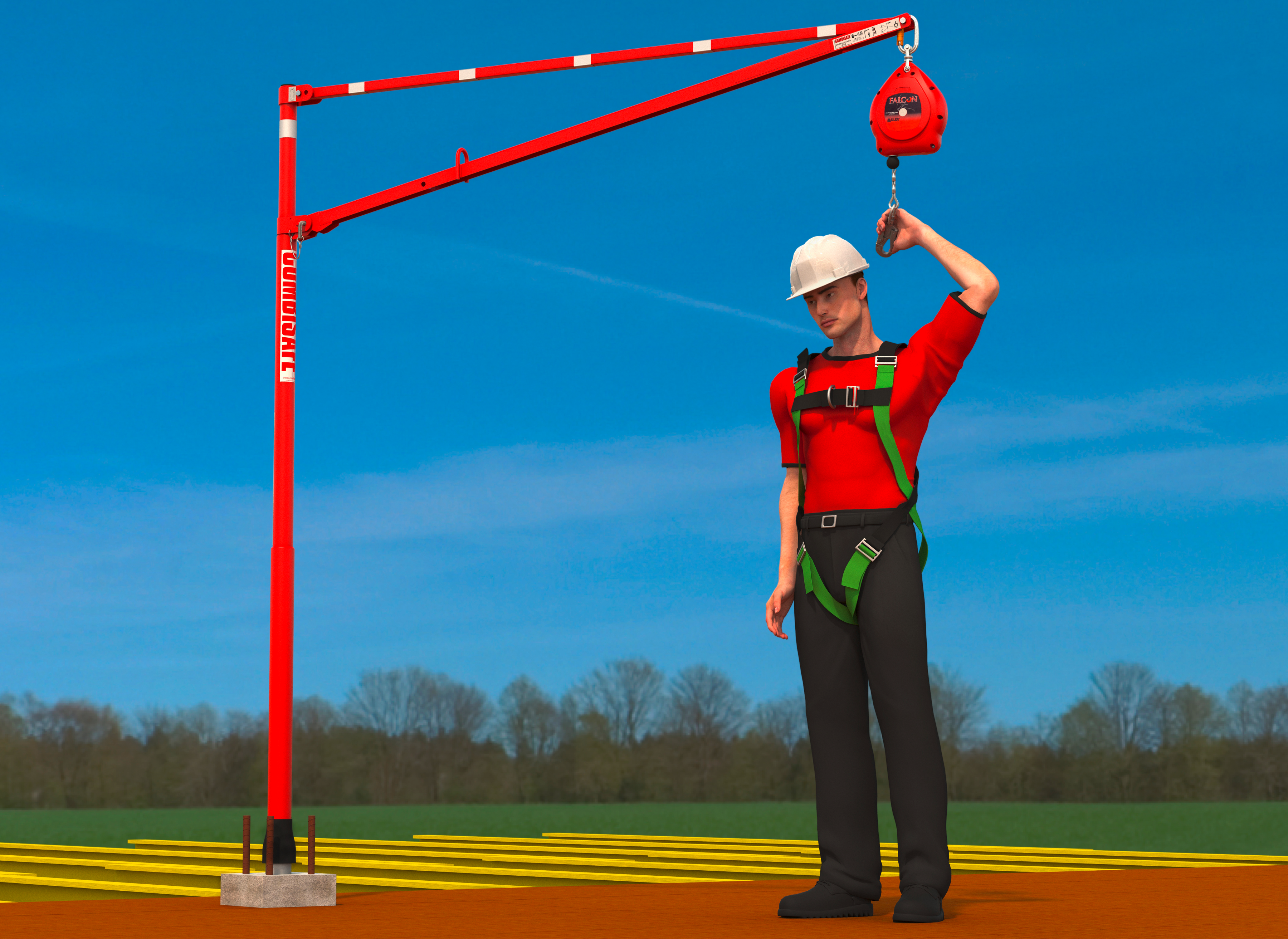Auffangsicherungssystem SkyReach - bei Betonkonstruktionen