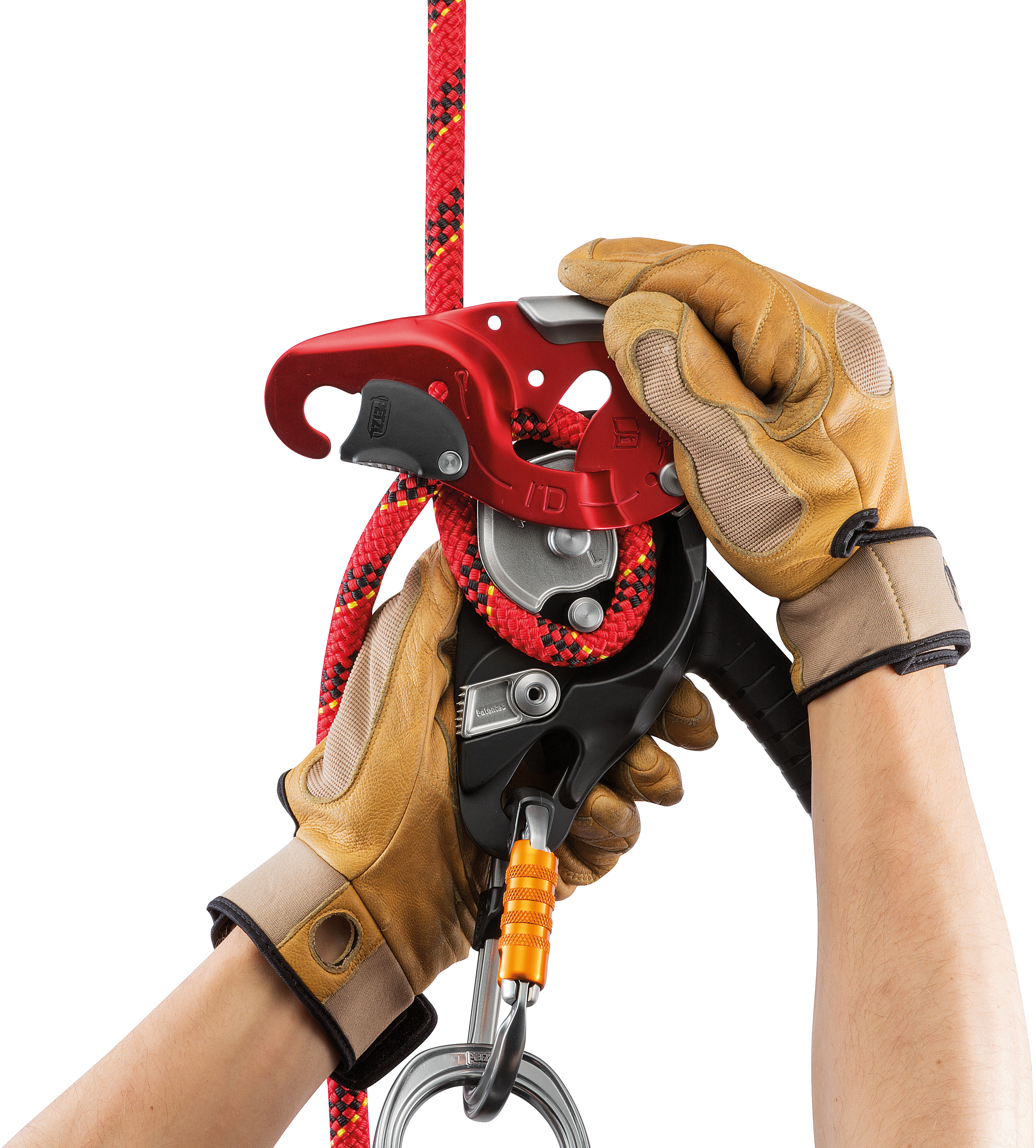 PETZL Selbstbremsendes Abseilgerät I'D® L, rot