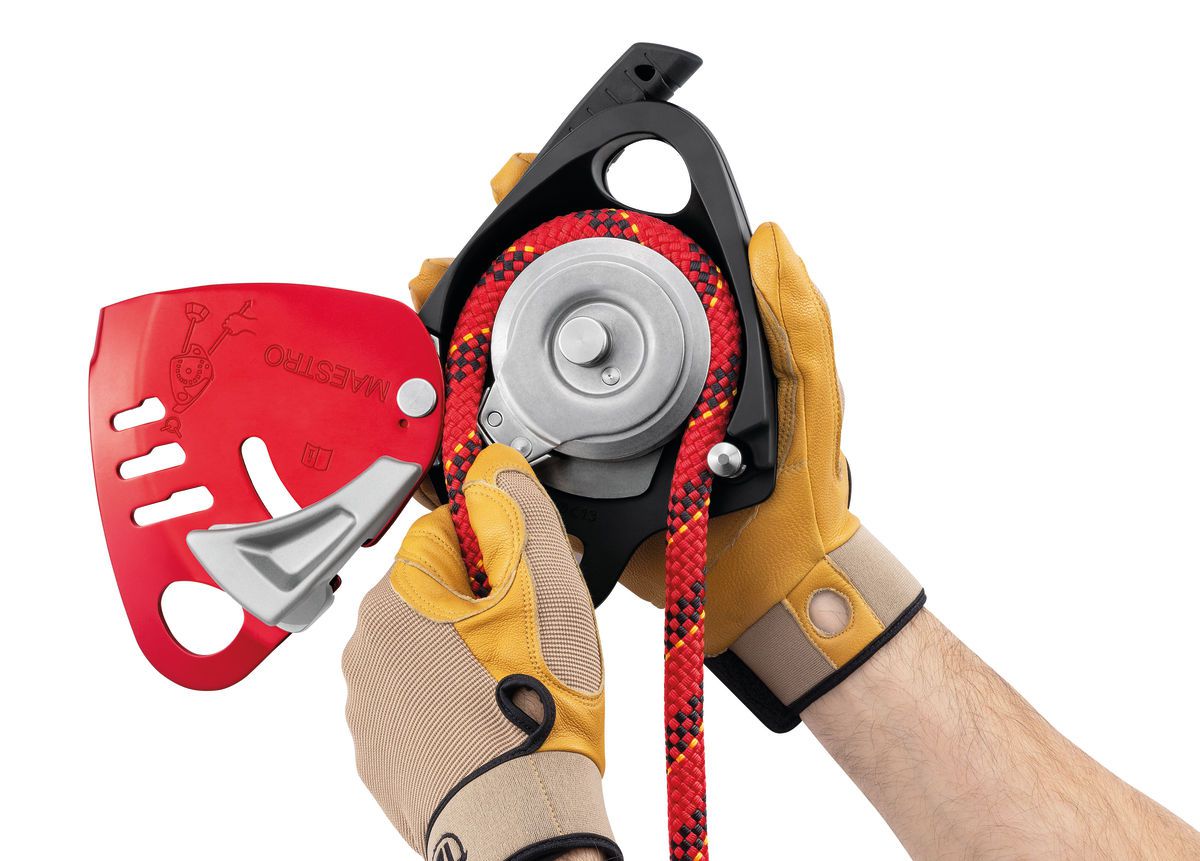 PETZL Abseilgerät MAESTRO® L, 12.5 - 13 mm, rot