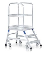 ZARGES Podesttreppe einseitig begehbar, SG-Stufen, Z600