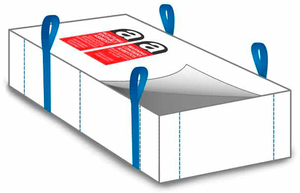 Asbest Platten Big Bag SD - mit Schürze zum Binden und Deckel